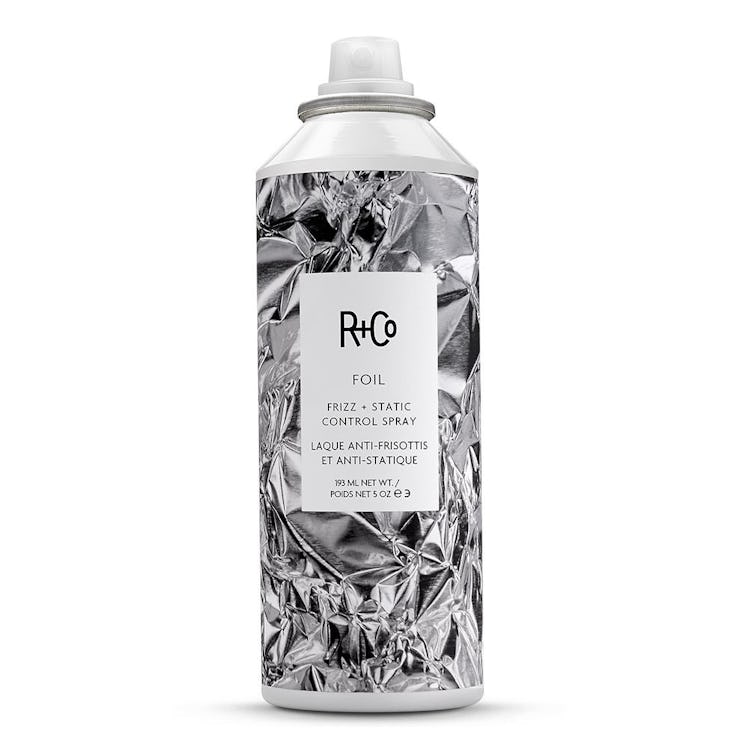 r and co foil frizz and static control spray is the best finishing spray hair product for flyaways