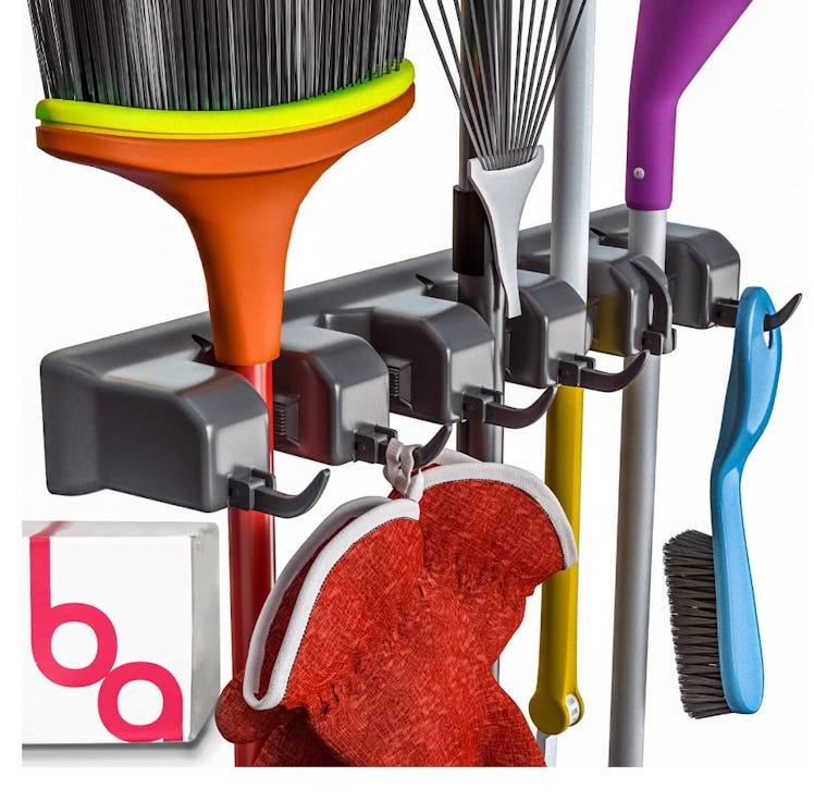 Berry Ave Broom Holder & Wall Mount Garden Tool Organizer