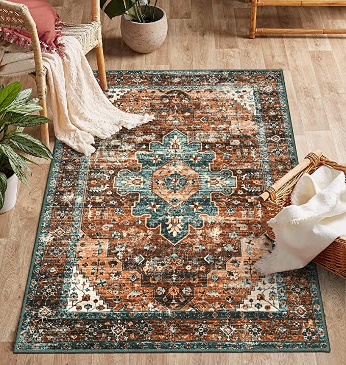 Moynesa Ultra-Thin Washable Vintage Area Rug