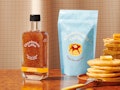 Chamberlain Coffee has a new pancake mix and sparkle syrup. 