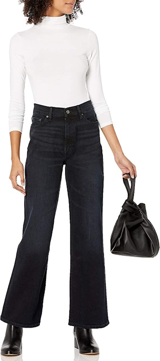 The Drop Lizzy High-Rise Wide Leg Marine Fit Jean