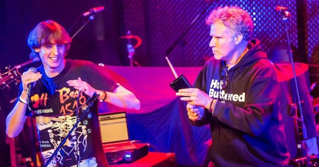 Will Ferrell joined his son Magnus's band on stage over the weekend with his signature cowbell moves...