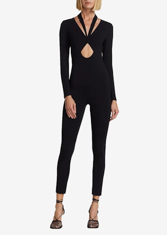 Sergio Hudson Stretch-Jersey Cut-Out Catsuit