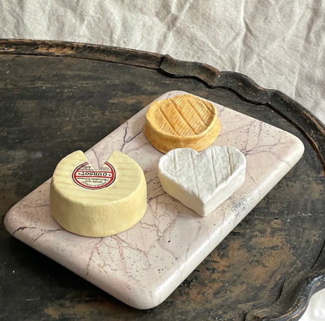 Vintage French Trompe L'Oeil Cheese Platter