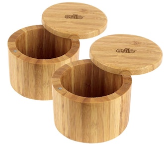 Estilo Premium Bamboo Salt and Pepper Bowls (Set Of 2)