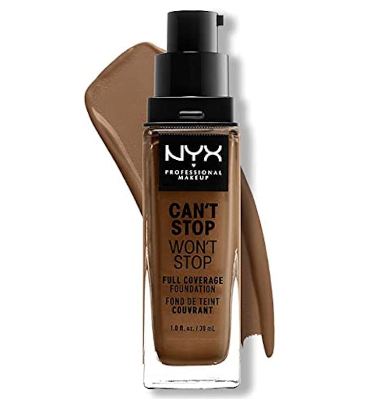 nyx cant stop wont stop foundation is the best drugstore full coverage foundation for oily skin