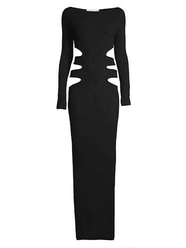 Victor Glemaud Cutout Boatneck Wool Gown