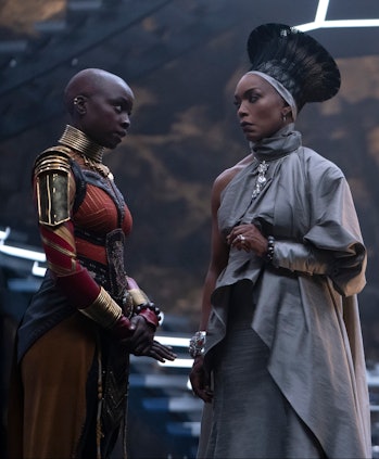 Angela Bassett and Danai Gurira in 'Black Panther: Wakanda Forever'