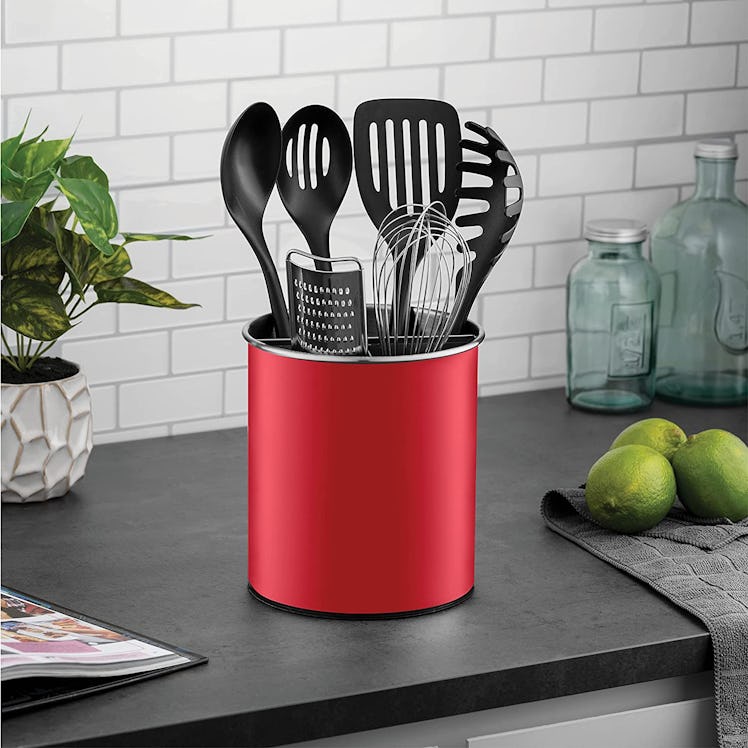 FineDine Extra-Large Stainless Steel Kitchen Utensil Holder