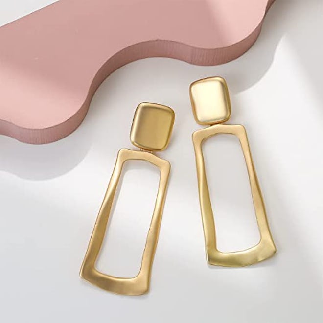 TONLUYAX Geometry Clip On Earrings