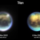 在2022年11月4日至11月6日期间，泰坦上的云在30个小时内的演变，正如韦伯所看到的……