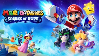 Mario and Rabbid friends in Sparks of Hope promo art