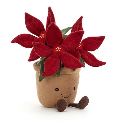 Plush red poinsettas and pot, the cutest new holiday Jellycats 2022