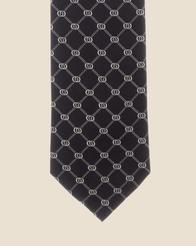 Gucci Silk Interlocking GG Tie