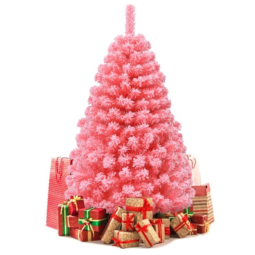 4.5ft Snow Flocked Hinged Artificial Christmas Tree