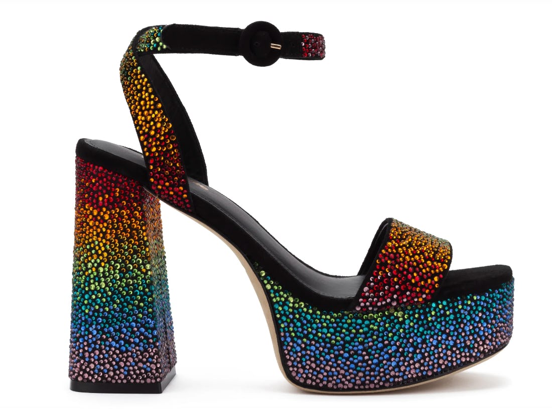 Larroude Dolly Crystal Sandal