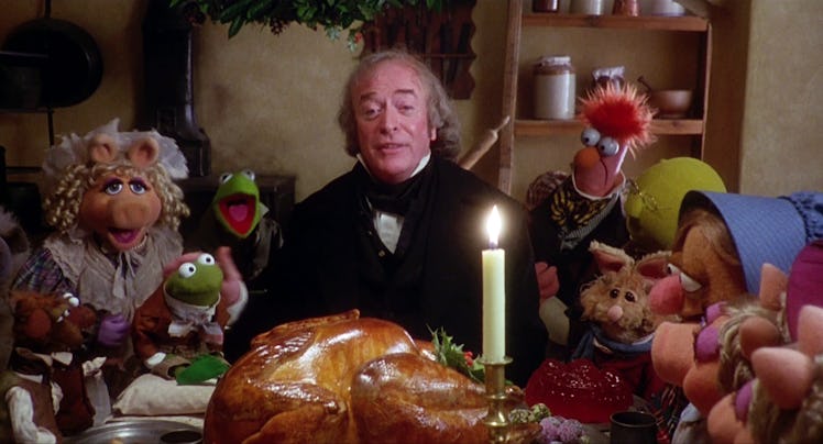"The Muppet Show" Christmas episode, where all the characters are sitting around a table full of foo...