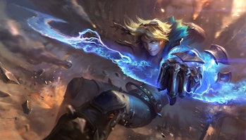 League of Legends character with signature weapon
