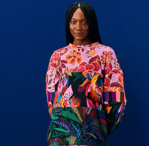 Lilac Mixed Prints Sweatshirt