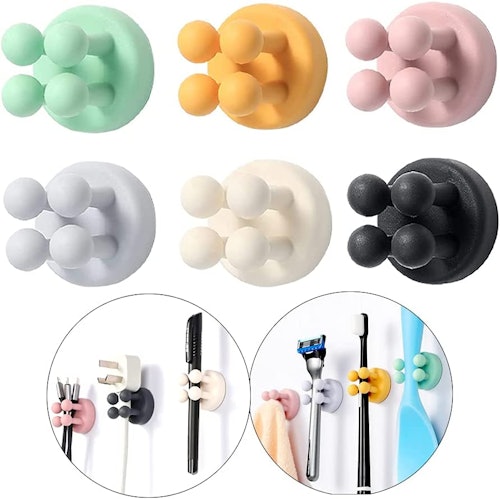 Defrko Silicone Toothbrush Holders (6-Pieces)