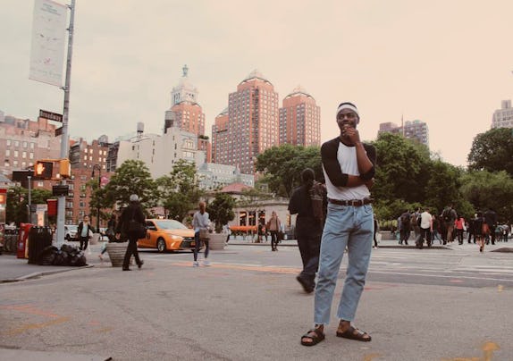 Tyrell Hampton took this self-portrait in NYC’s Union Square during his freshman year at Parsons. “T...