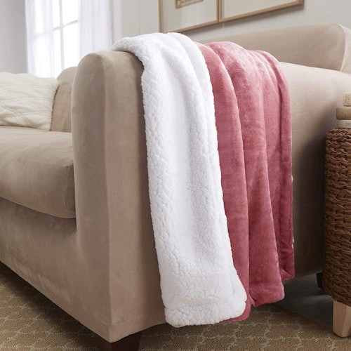 Genteele Sherpa Throw Blanket