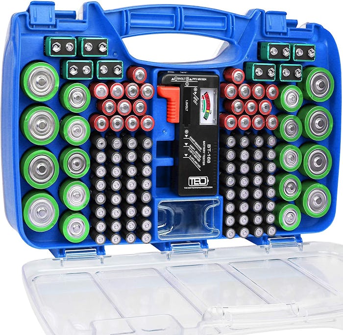 The Battery Organizer Storage Case with Tester