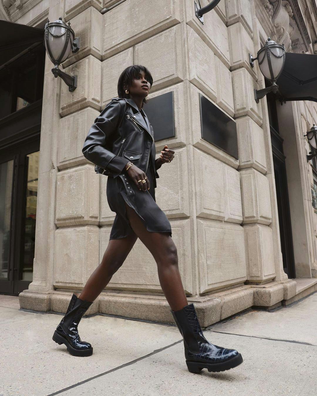 Something to Wear Now: Mini Skirts and Biker Boots – Fashion