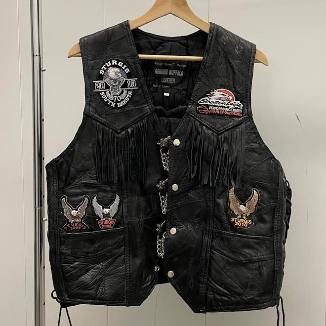 Vintage Leather Harley Davidson Vest