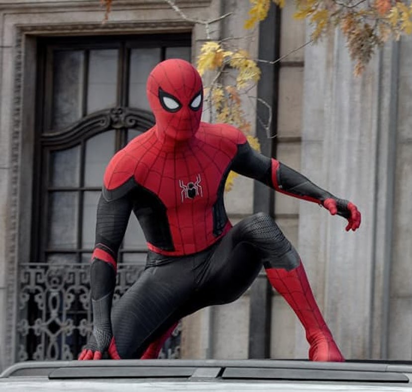 Tom Holland and Benedict Cumberbatch as Peter Parker and Dr. Strange