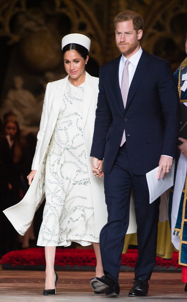 Prince Harry and Meghan Markle attend the Commonwealth Day service at Westminster Abbey on March 11,...