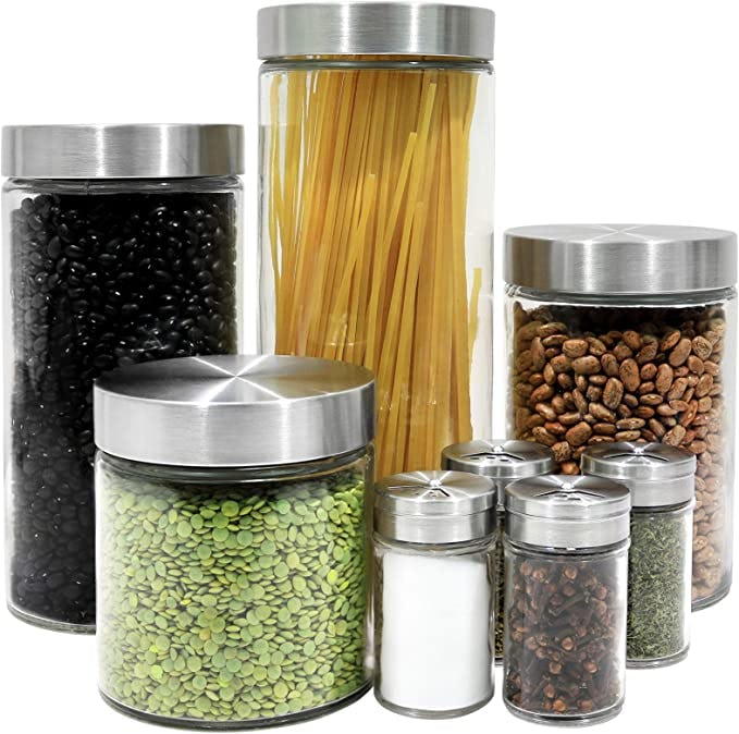 Estilo Glass Canisters (Set of 8)