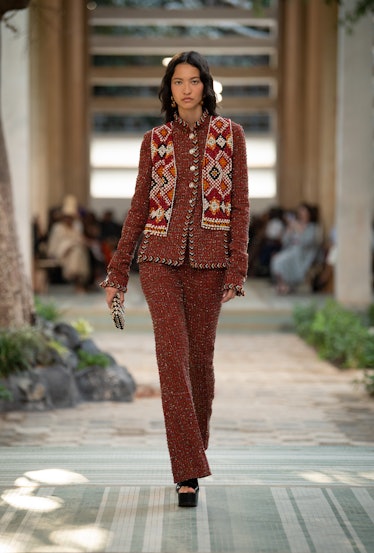 a model walking the pre-fall 2023 chanel show