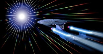 Concept d'entraînement Warp comme on le voit dans Star Trek