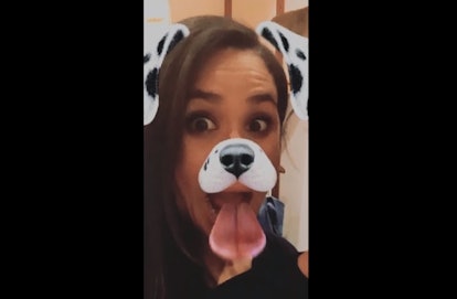 Meghan Markle used the dog ear Snapchat filter.