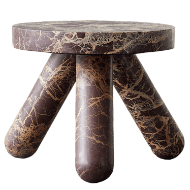 Jaxx Red Marble Side Table