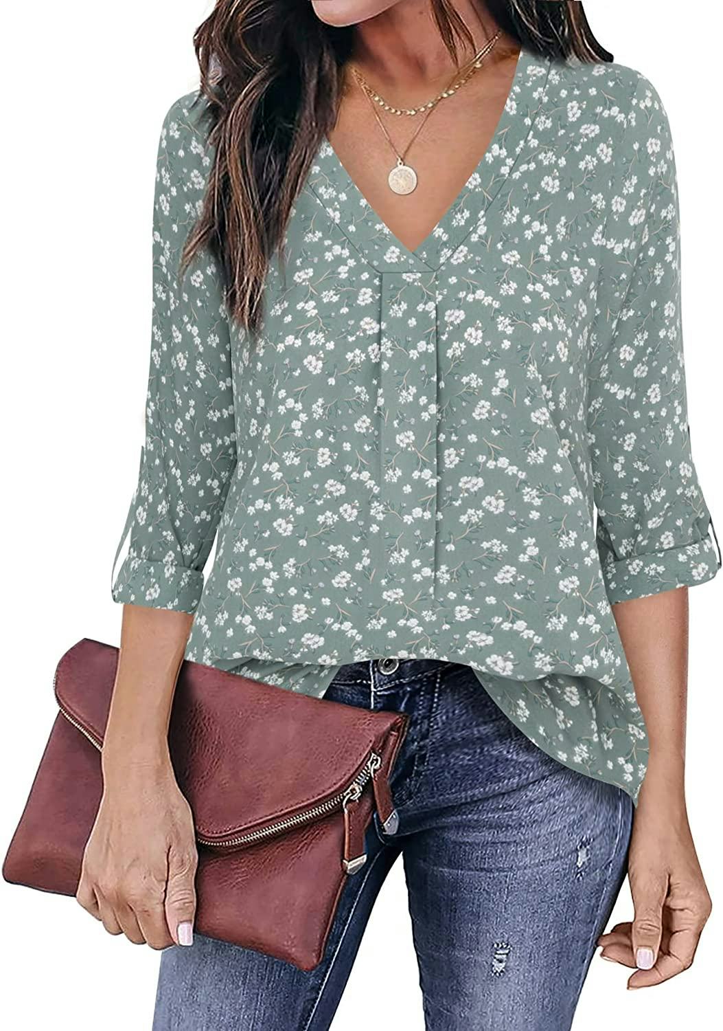 Youtalia Cuffed Sleeve Blouse