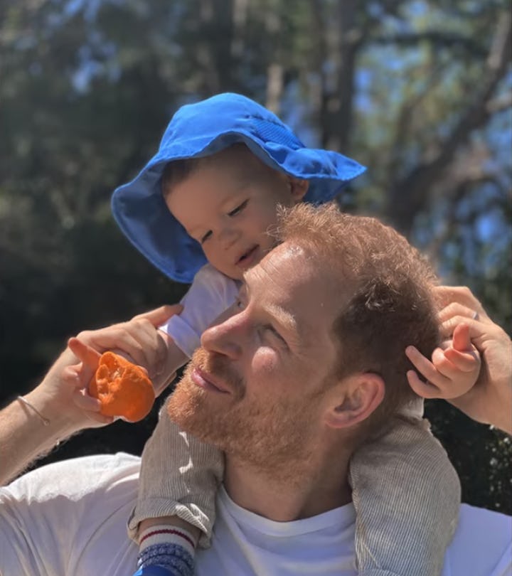 Archie on Prince Harry's shoulders in new Netflix documentary 'Harry & Meghan.'