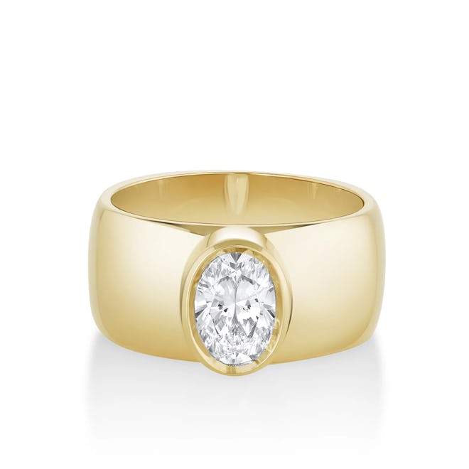 Harlow Cigar Band Engagement Ring