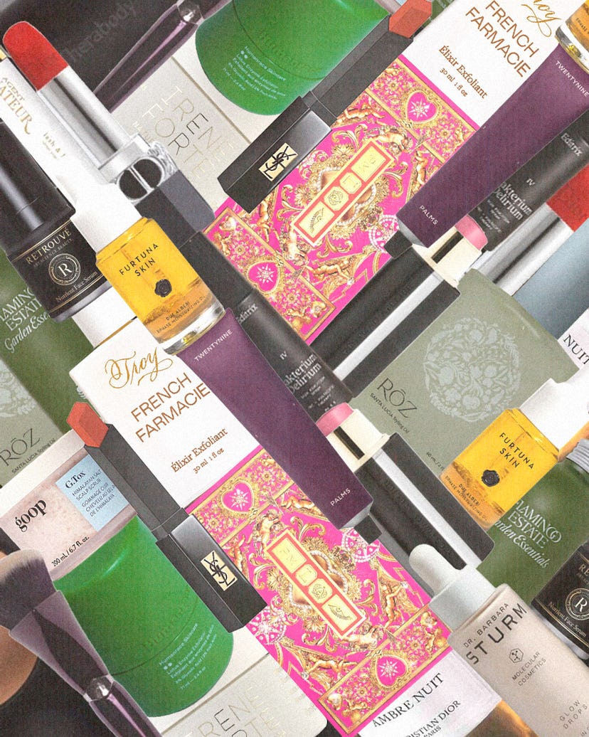 A collage of the best beauty products in skincare gift sets for the holiday season