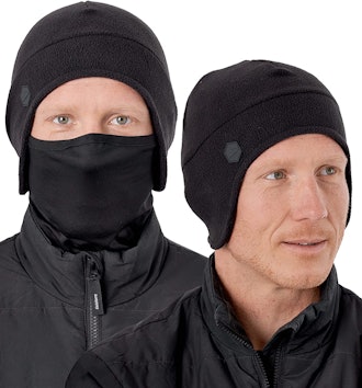 This beanie, mask, and neck warmer 3-in-1 will keep you warm and covered on the coldest runs.