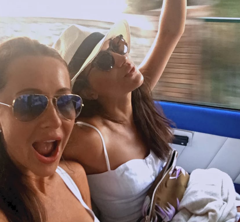 Meghan Markle and a friend on vacation. 