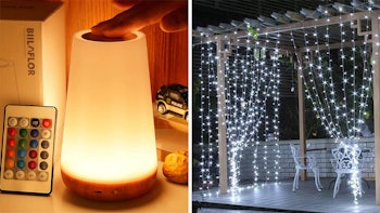 GKCI touch lamp and COKA watering can products you can buy on Amazon for less than 25 dollars