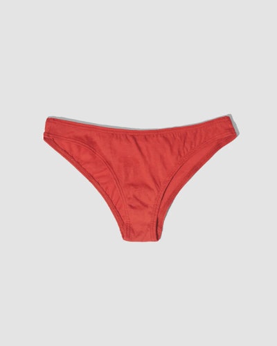 Red cotton bikini cut underwear