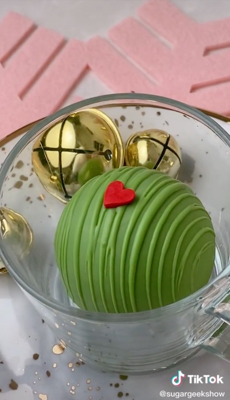 Grinch Hot Chocolate Bombs Is a Festive Hot Chocolate Bomb Recipe From TikTok.