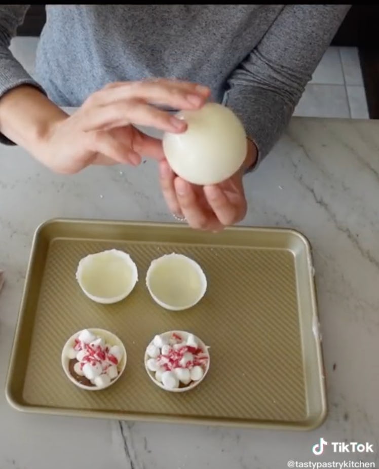 White Chocolate Bombs Is a Festive Hot Chocolate Bomb Recipe From TikTok.