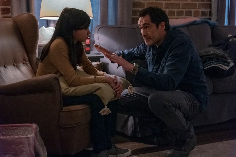 Madison Taylor Baez as Eleanor Kane and Demián Bichir as Mark Kane in 'Let the Right One In' Season ...
