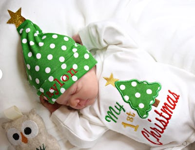 Personalized baby's first christmas 2025 outfit
