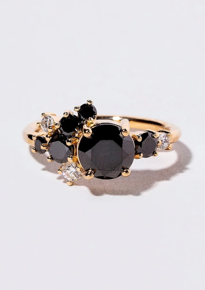 Vega Black and White Diamond Ring 