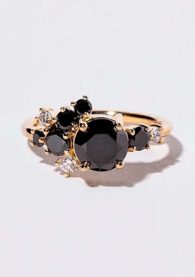 Vega Black and White Diamond Ring